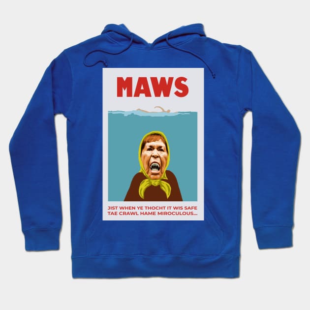 Spoof Scottish Jaws Movie Poster Hoodie by TimeTravellers